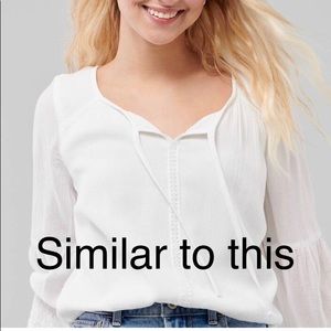 Hollister Peasant Top Sz Small